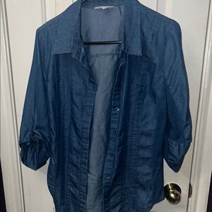 Denim Button-Up Shirt